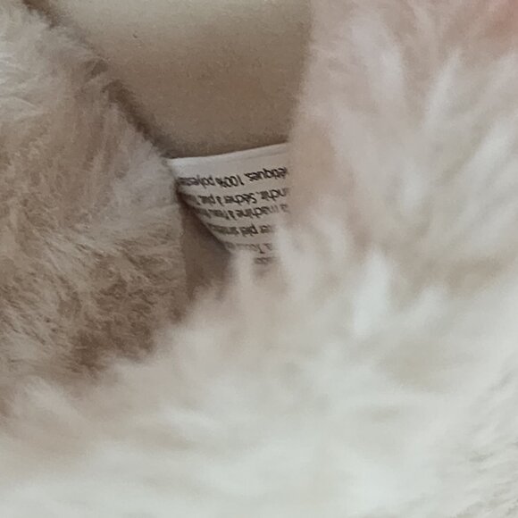 Dluxe by Dearfoams Cream Plush Rubber Soled Super Mom Memory Foam Slippers Sz S - Picture 15 of 16